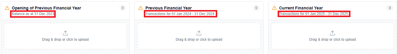 Document upload dates